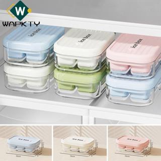 Máy làm đá viên WAPKTY, Loại ép Khay làm đá mùa hè đông lạnh nhanh, Chống rò rỉ tự chế cấp thực phẩm có hộp lưu trữ Thanh xô đá