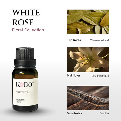 Tinh Dầu Hương Hoa Hồng Trắng KODO White Rose - Nồng Nàn, Êm Dịu Và Nữ Tính