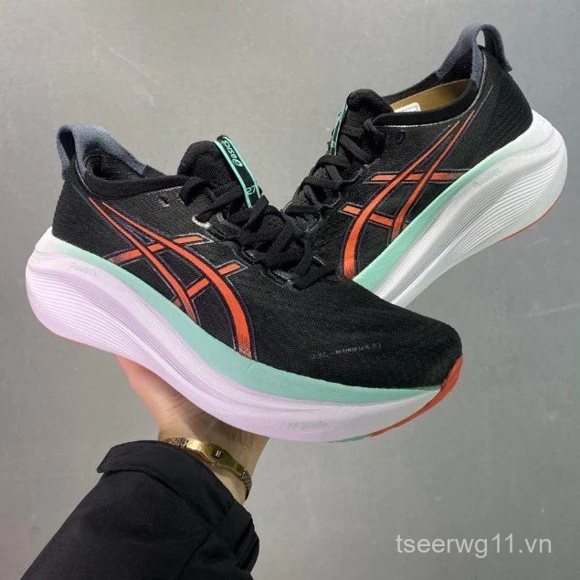 Asics Asics Gel-Nimbus 27 Nam Nữ Chạy Bộ Gel-Nimbus 26 Giày Đệm Nhẹ 4JTY