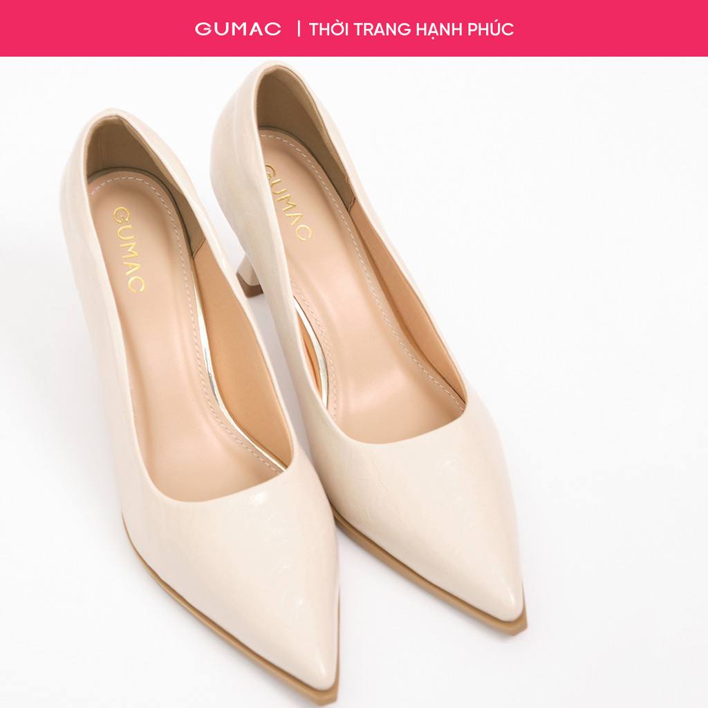 Giày cao gót nữ GUMAC da vân  GF04042
