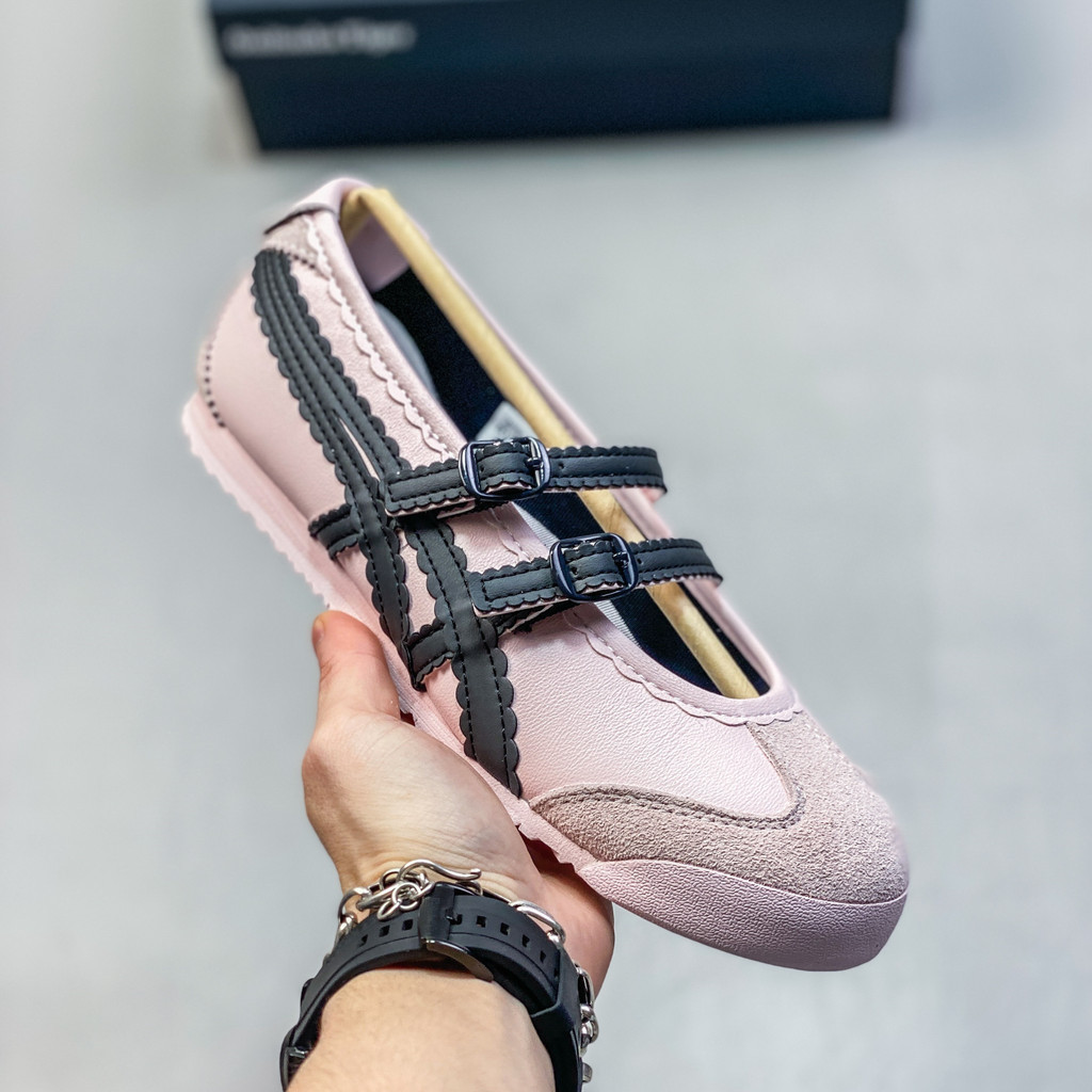 Mexico 66 TGRS Onitsuka Tiger Mary Jane Ballet Flats Thoải Mái Slip-On Hàng Ngày Đi Lại Đường Phố Th