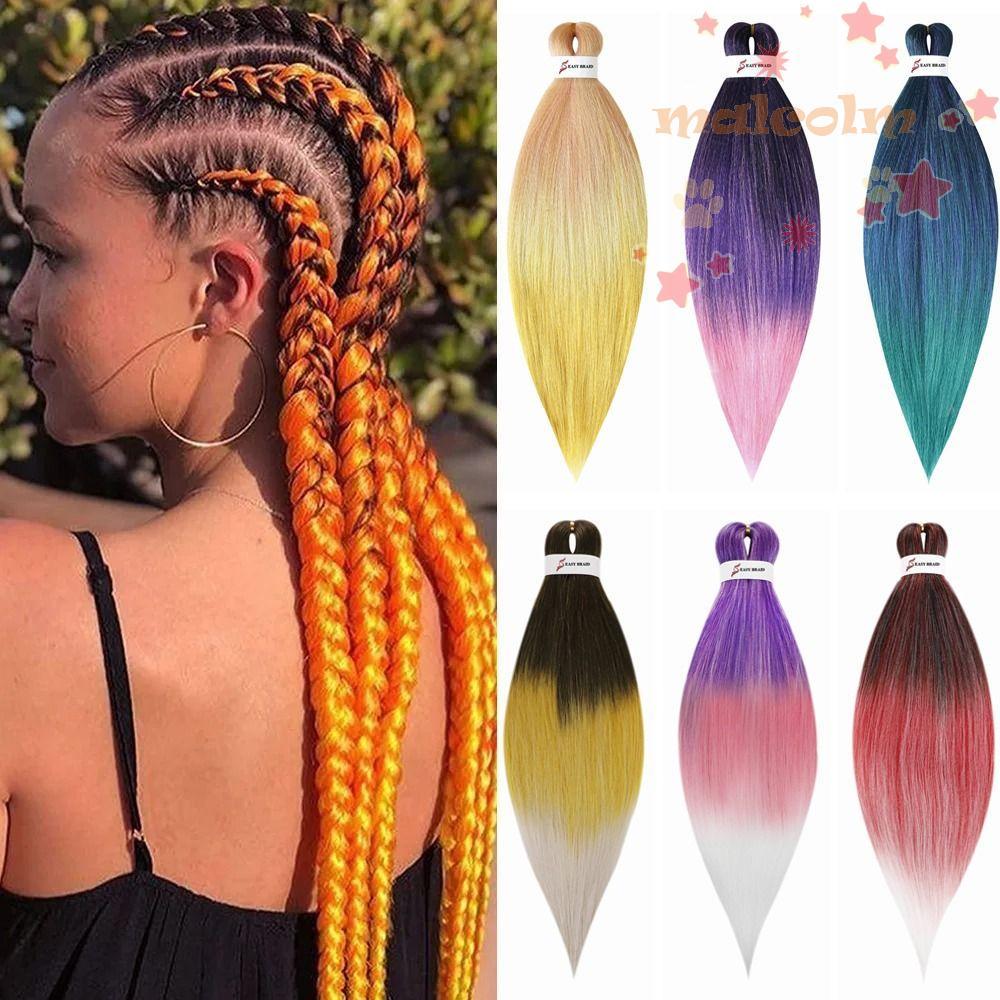MALCOLM Jumbo Braid Hair, Corlorful Pre-stretched Ombre Braiding Hair Braids 26Inch DIY Hair Braids 