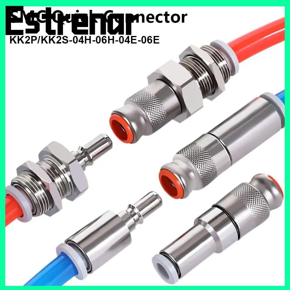 ESTRENAR 1 Cái Khớp Nối Nhanh, KK2P / KK2S-04H-06H-04E-06E Ống PU Đầu Nối Nhanh, Lắp Ống Khí Nén Một