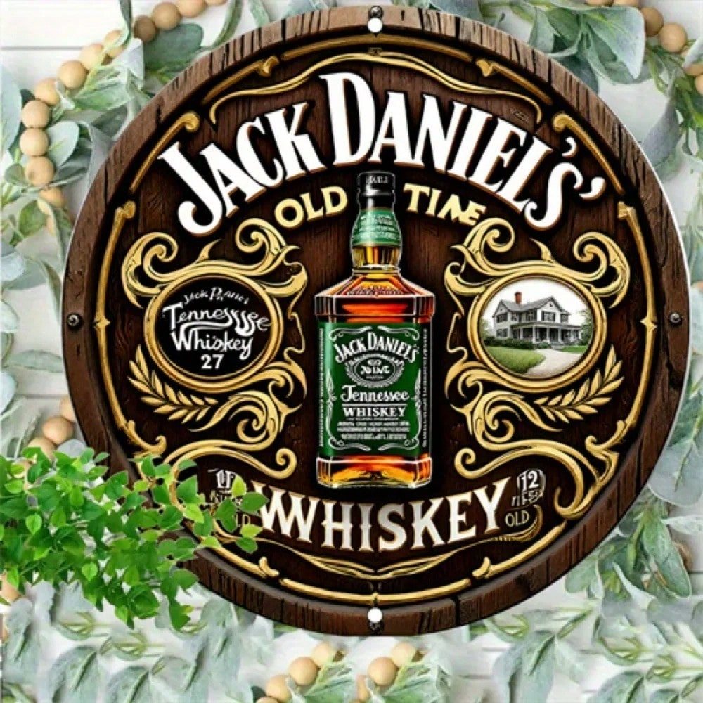 HELLOYOUNG Vintage Kim Loại Ký Jack Daniels Whisky Nghệ Thuật Treo Tường Retro Nhà Thanh Trang Trí N