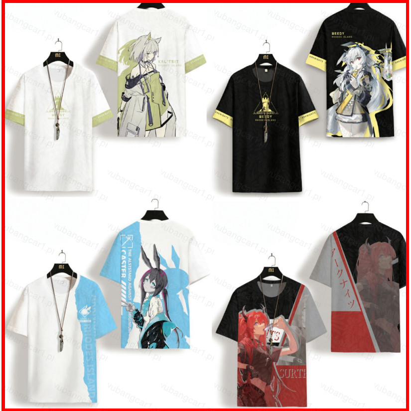 Áo thun cosplay Arknights Amiya, thiết kế oversize casual dành cho unisex