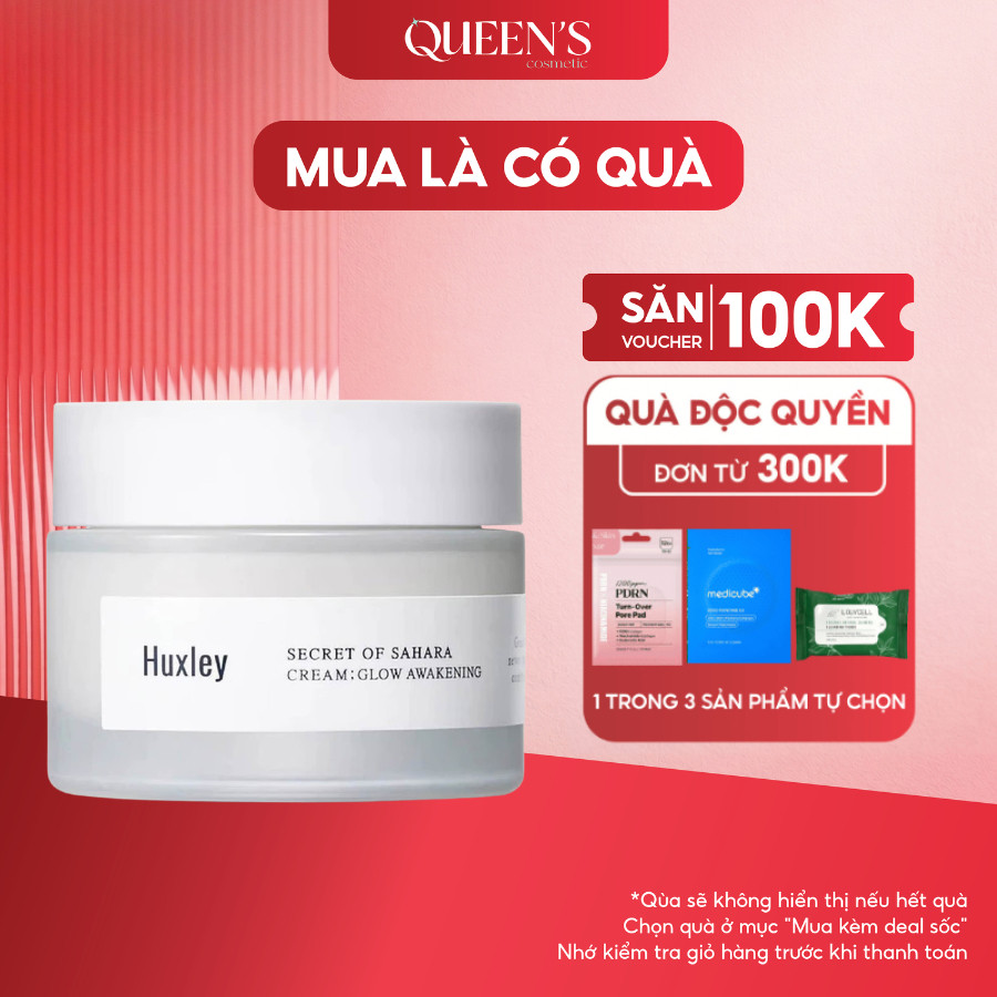 Kem Dưỡng Ẩm Huxley Secret Of Sahara Cream Glow Awakening 50ml - Cấp Ẩm, Tái Tạo Da Mềm Mịn