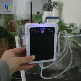 Máy sục khí cầm tay HEALMEYOU, Máy bơm oxy năng lượng mặt trời siêu im lặng tự động, có thể điều chỉnh chống nước 2-4L / phút Máy tạo oxy nhỏ có thể sạc lại USB Sử dụng trong gia đình
