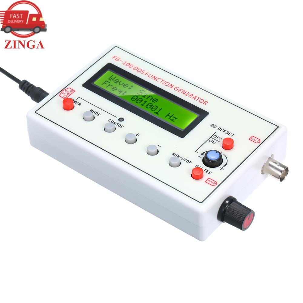 Zinga Zinga 1HZ-500KHZ FG-100 DDS Chức Năng Máy Phát Tín Hiệu Hình Sin Tam Giác Răng Cưa Vuông Điện 