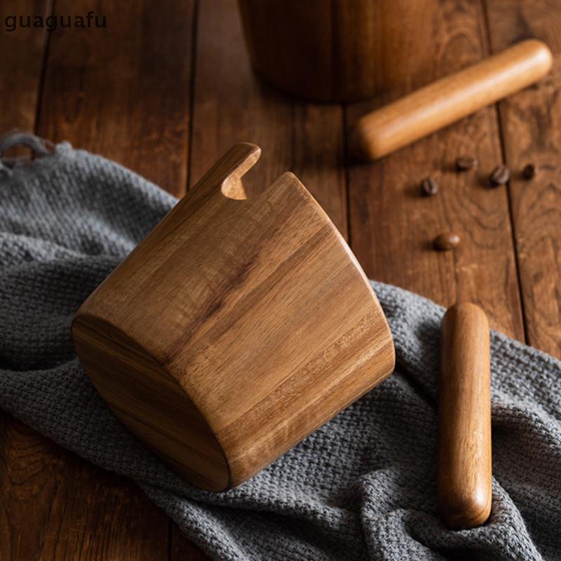 [guaguafu] Kno The Slag Buet Cà Phê Kno Box Ground Hộp Đựng Cà Phê Gỗ Nguyên Chất Knoing Tank Coffe 