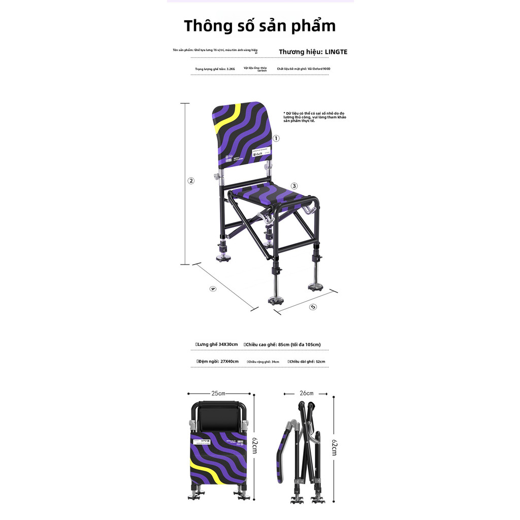 Ghế câu cá gấp gọn, đa năng, phù hợp mọi địa hình, có thể gấp gọn và điều chỉnh được, ghế gấp, ghế đ
