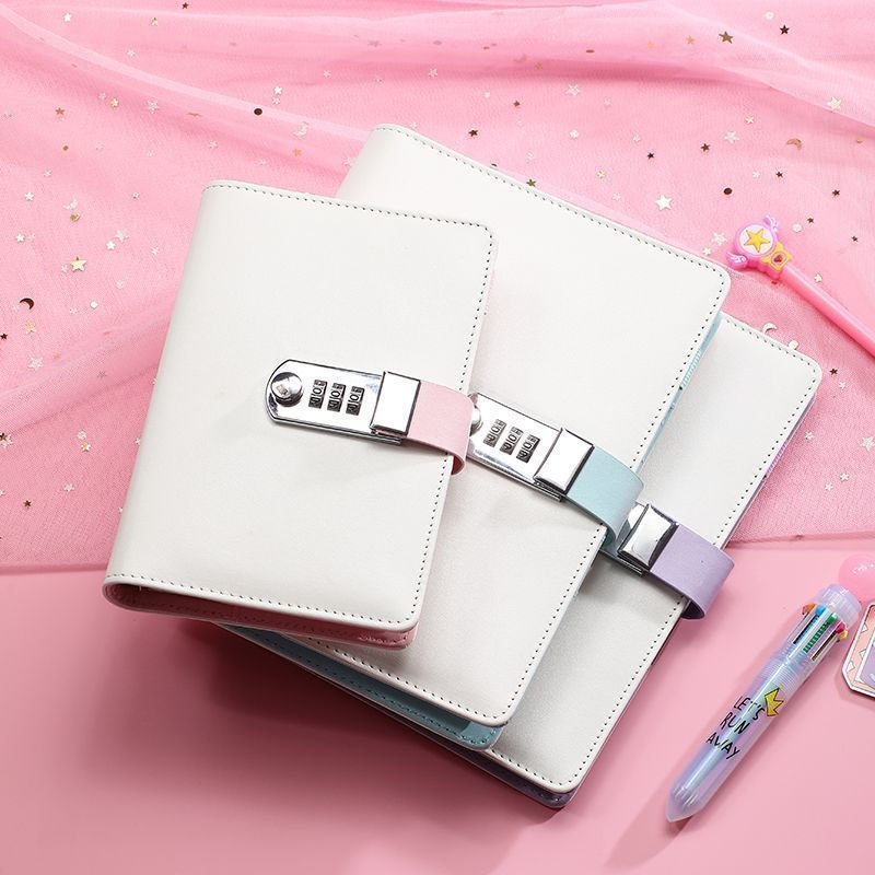 Lockable loose-leaf notebook new product diary children's day student notebook12y Password book, sim