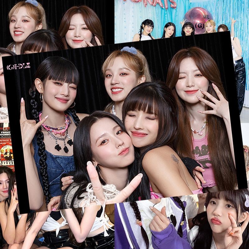 Gidle Poster HD Ye Shuhua Minnie Tian Xiaojuan Song Yuqi Hàng Hóa Phòng Ảnh Giấy Dán Tường Dán Tường