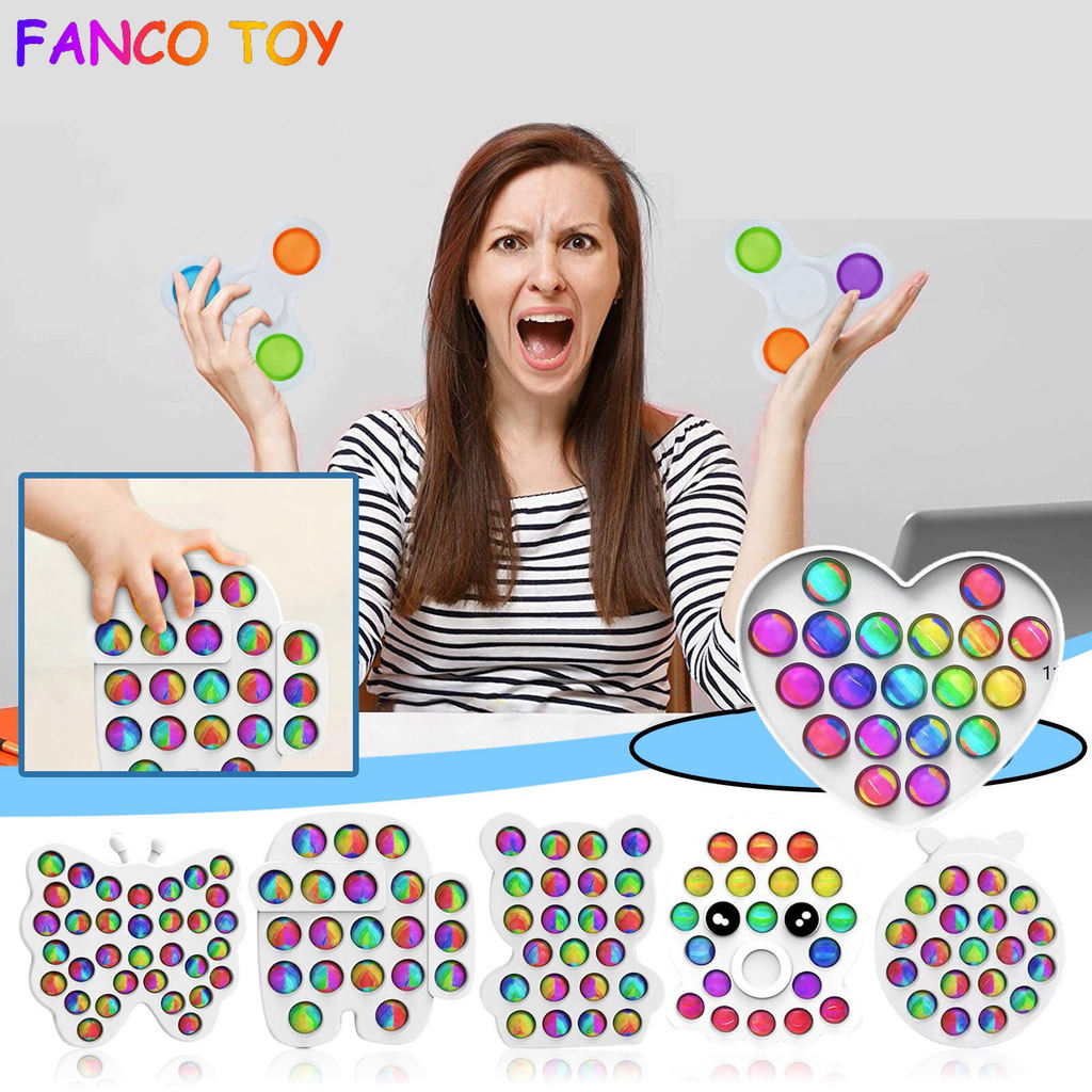 Pop It Fidget Toy Among US Đồ chơi Fidget bướm đơn giản, Bóng giảm giá rẻ, Quà tặng sinh nhật, Học t