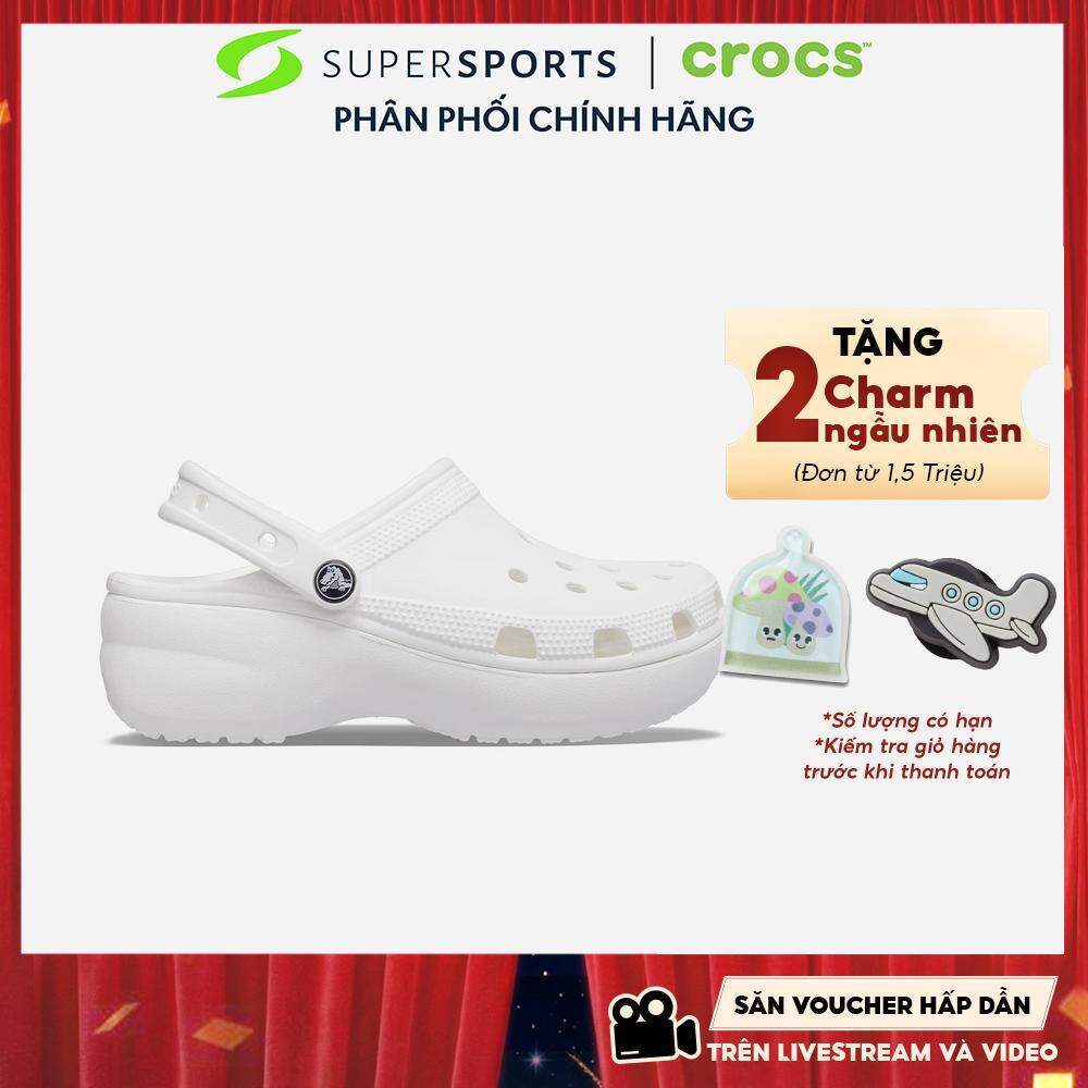Giày Clog Nữ Crocs Classic Platform White - Trắng - 206750-100 ADS01 LS100 B000