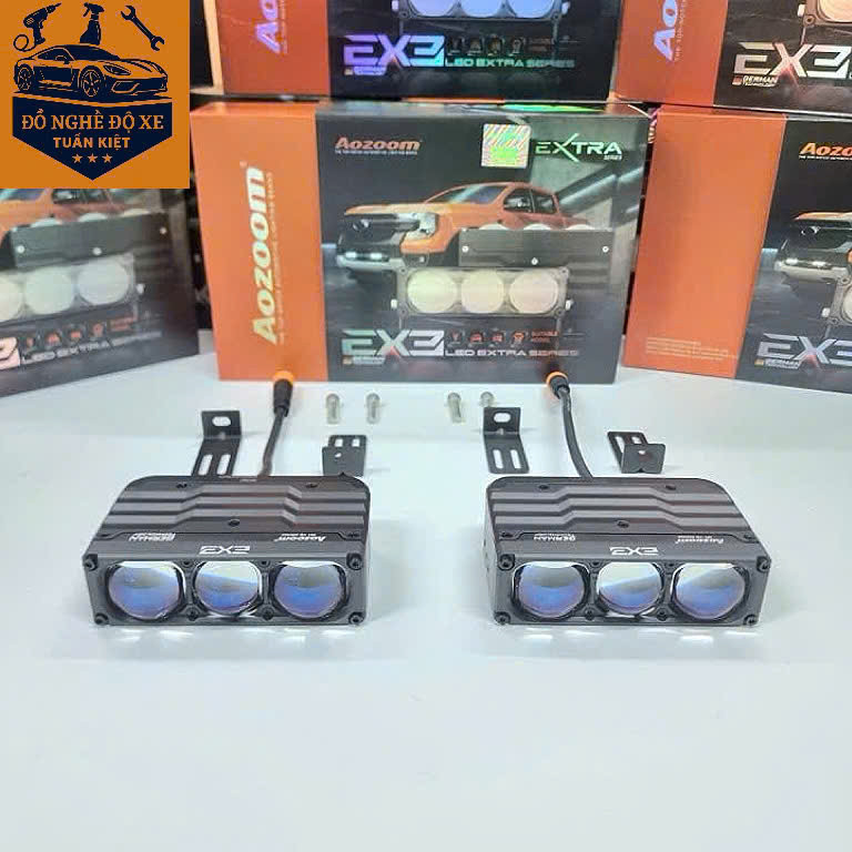 AOZOOM EX3 nhiệt màu 3000k và 5000k - Siêu phẩm đèn trợ sáng bi led 2025, công suất 95W(giá 1 đôi)