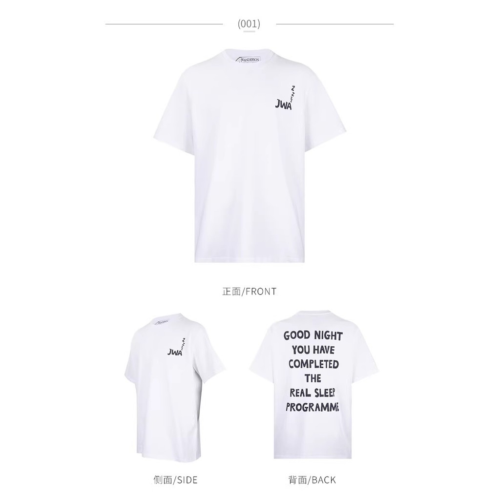JW ANDERSON Nam In Chữ logo Cotton Ngắn Tay Áo Thun Nam