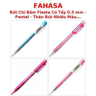 Bút Chì Bấm Fiesta Có Tẩy 0.5 mm - Pentel - Thân Bút Nhiều Màu (Đỏ, Hồng, Xanh Dương)
