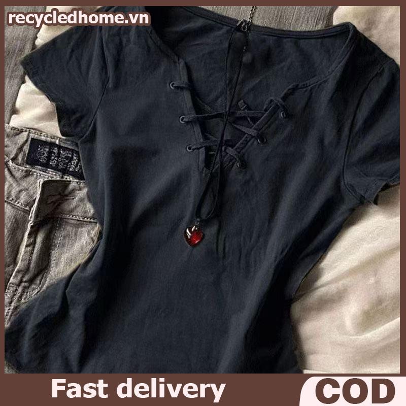 Áo Thun Nữ Style Y2K Ren Mỏng - RC American