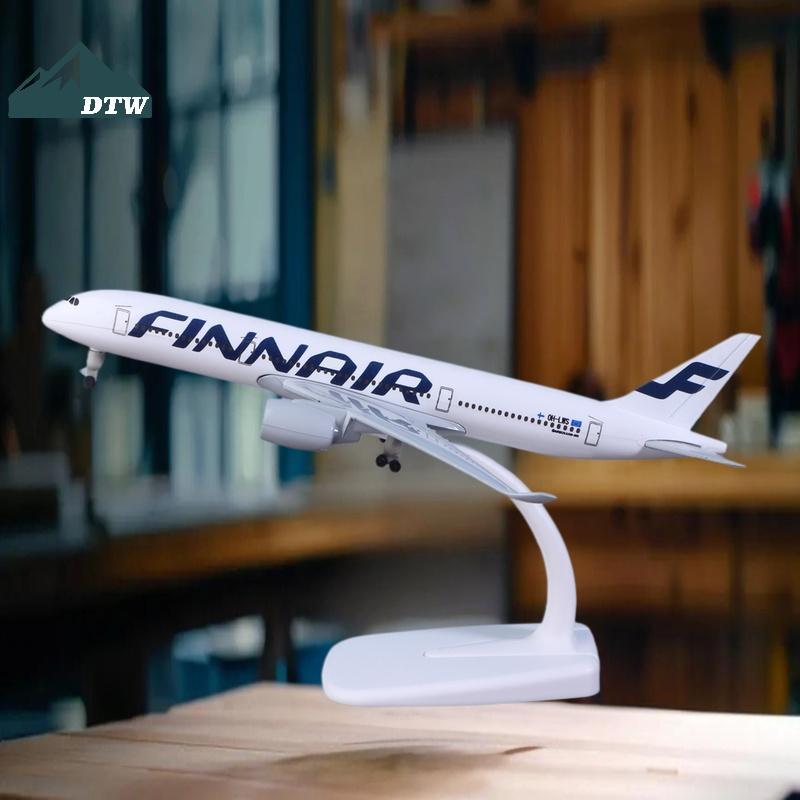 DTW 1 Bộ Hợp Kim Kim Kim Loại Diecast Máy Bay Có Bánh Xe 20CM A350 Finnair Bộ Máy Bay Airbus 350 Phầ