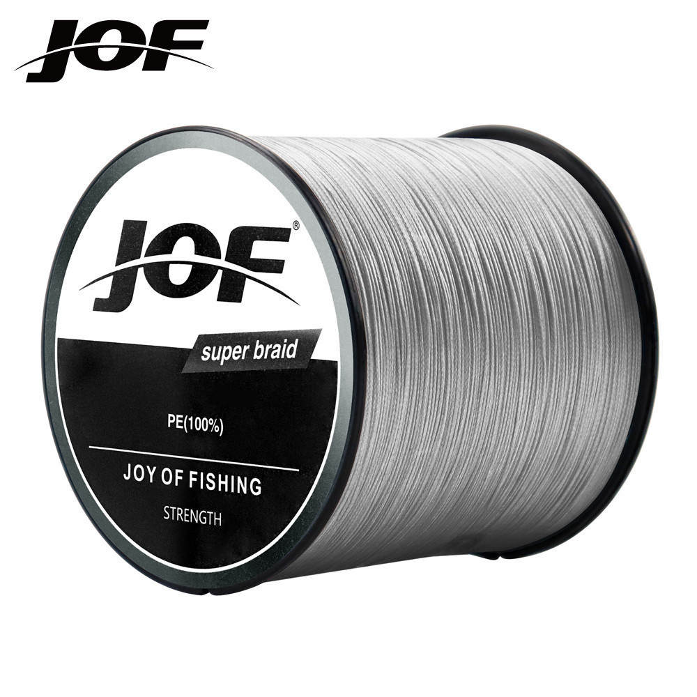 Dây câu bện JOF 300M 4X, chất liệu PE, dễ dàng quan sát mồi câu cá