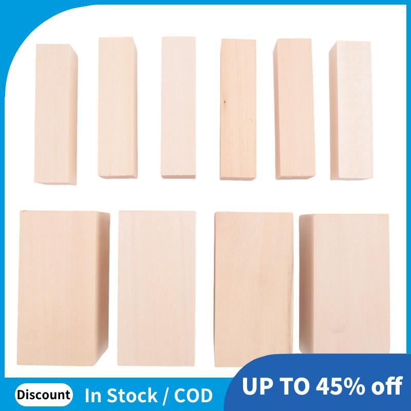 Khối Khắc Basswood Gỗ Khắc Gỗ Để Khắc 10 Chiếc - Gỗ Whittling Cho Hàng Thủ Công Bộ Khắc Gỗ Bằng Gỗ D