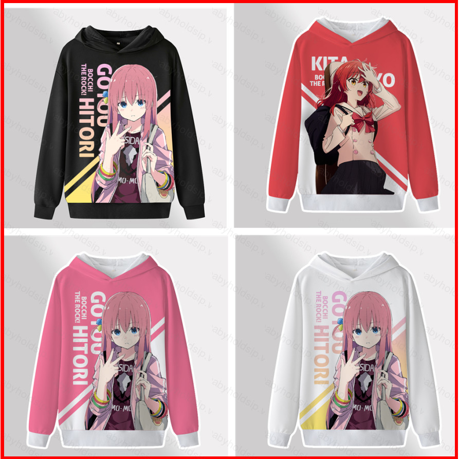Áo Hoodie Anime Bocchi The Rock, Tay Dài, Unisex