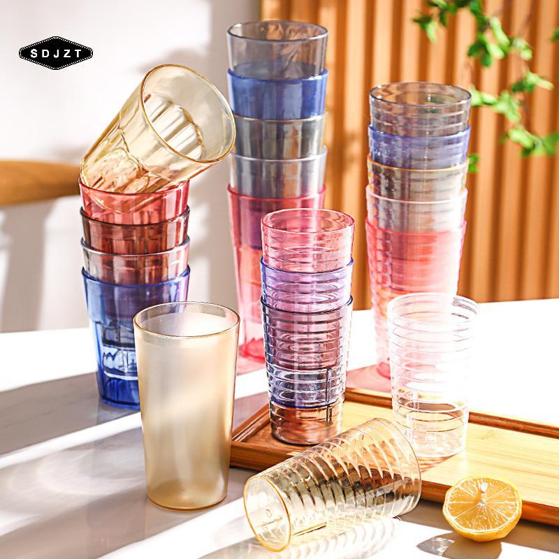 < SDJZT > Cốc nước trong suốt có giá trị cao, Cốc bia PS bằng nhựa thanh, Cốc rượu nước ngoài trong 