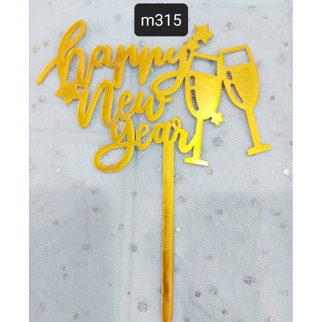 Mika chữ happy new year (set 10 cái)