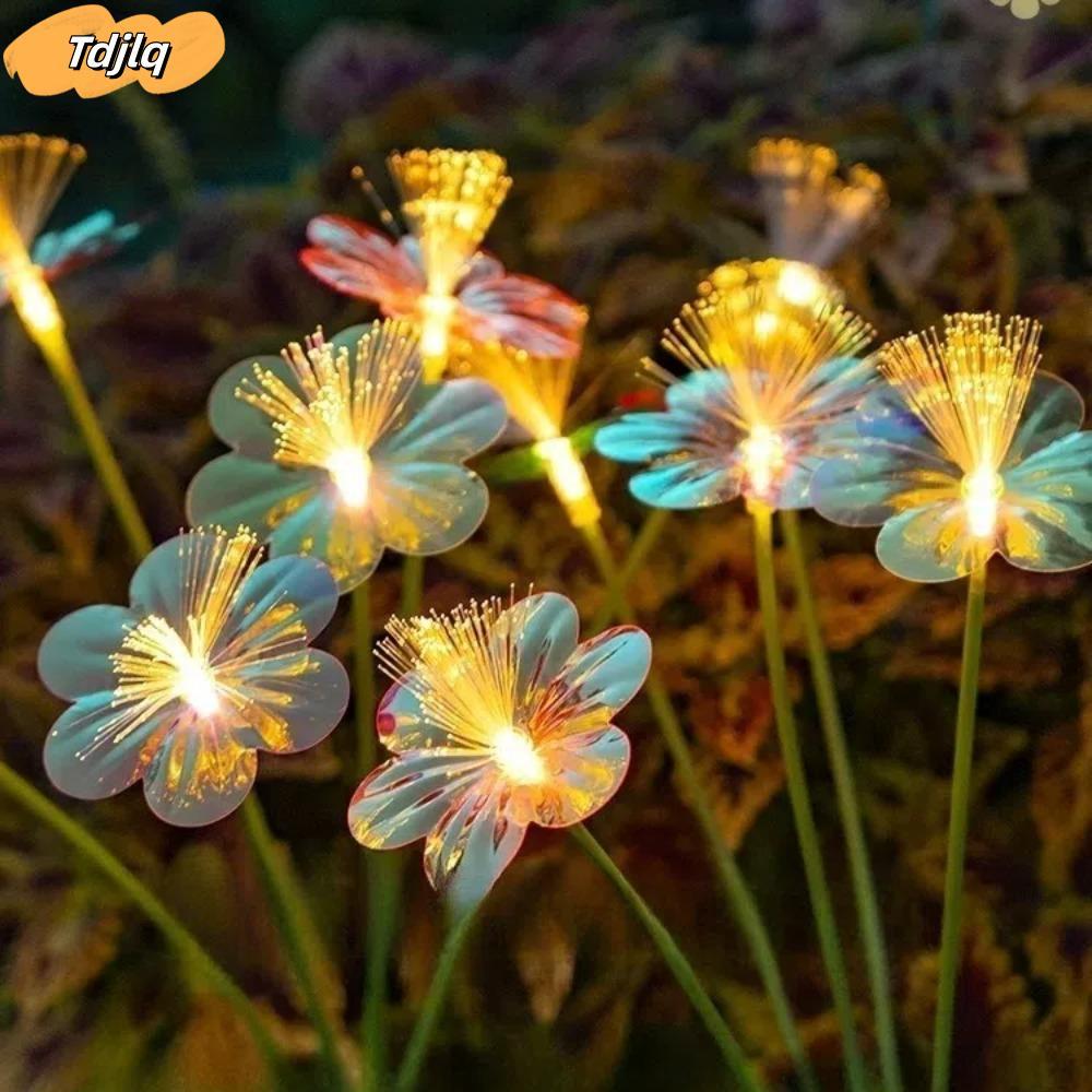 Đèn sân vườn TDJLQ, Sợi quang mô phỏng hoa sợi quang, Trang trí chống nước 6 đầu trang trí bãi cỏ Đè