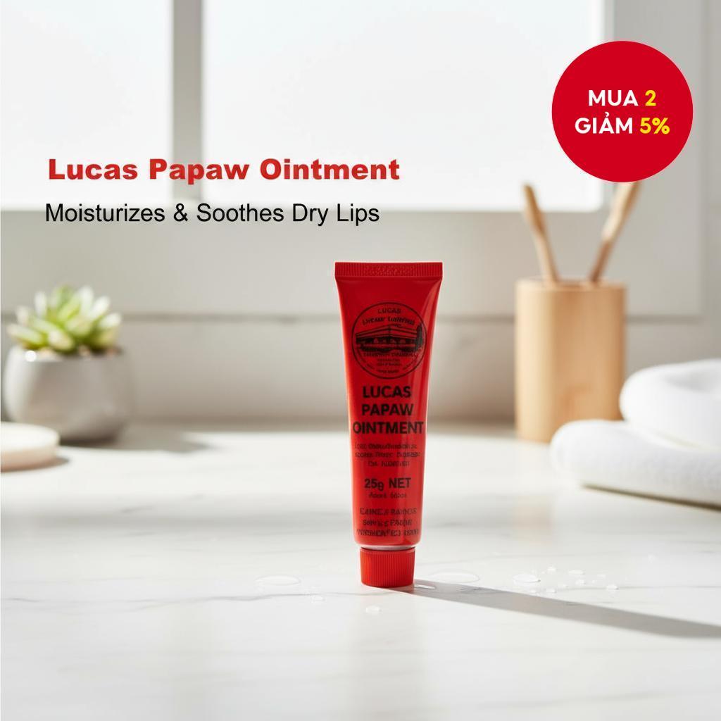 Kem Dưỡng Phục Hồi Da Đu Đủ 25g Lucas Son Dưỡng Hỗ Trợ Trị Mụn và Bỏng