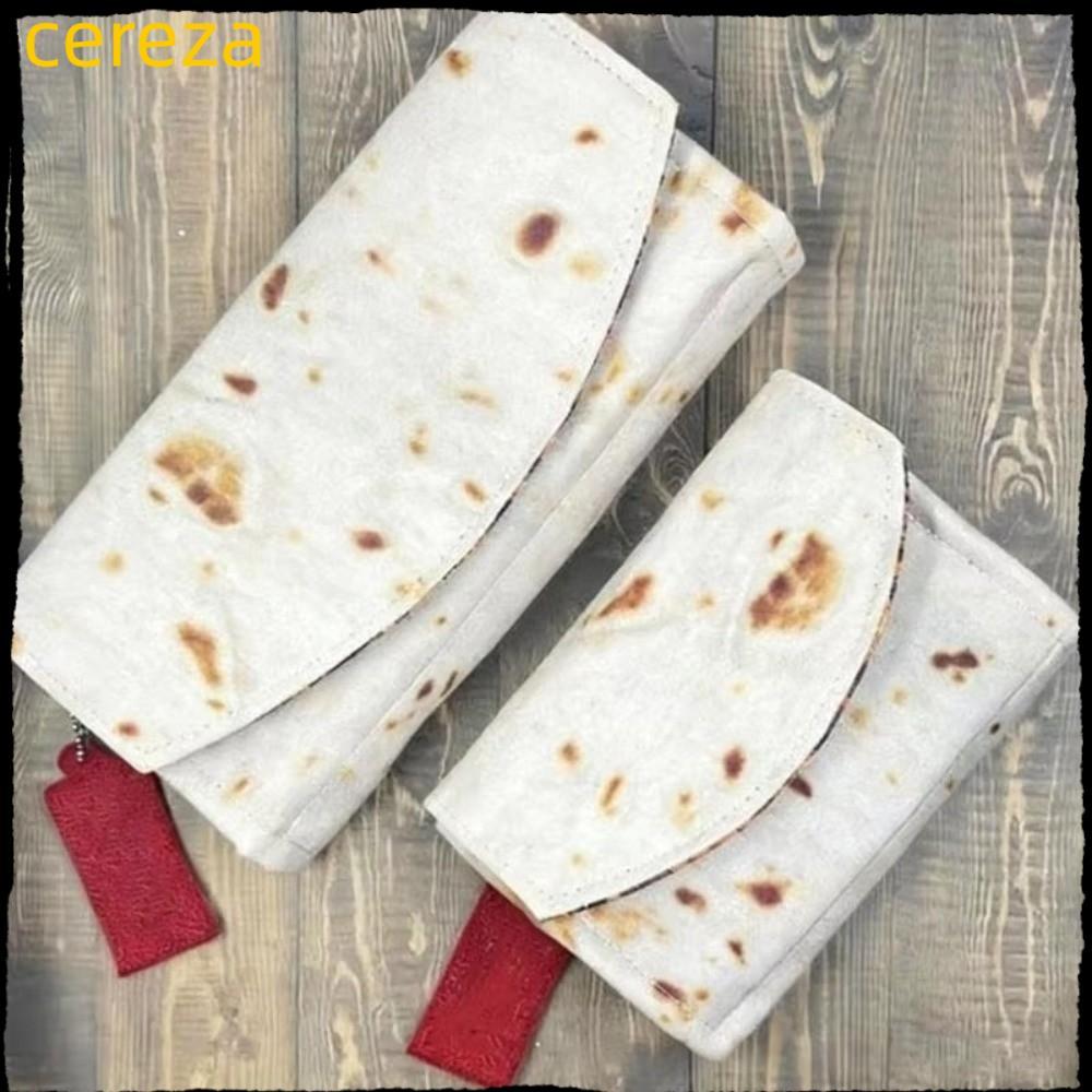 Kẹp tiền xu CEREZA, có khe cắm thẻ Ví Burrito có thể gập lại, Hộp đựng thẻ nhiều ngăn Burrito