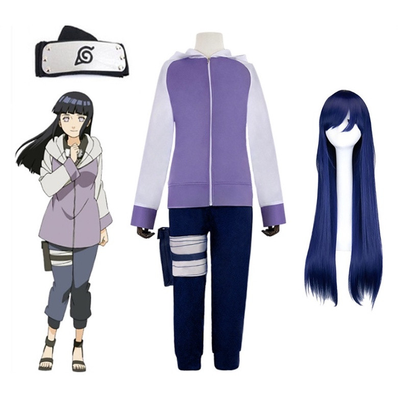 Trang phục cosplay anime Hinata Hyuga Naruto Shippuden, phù hợp Halloween và Giáng sinh