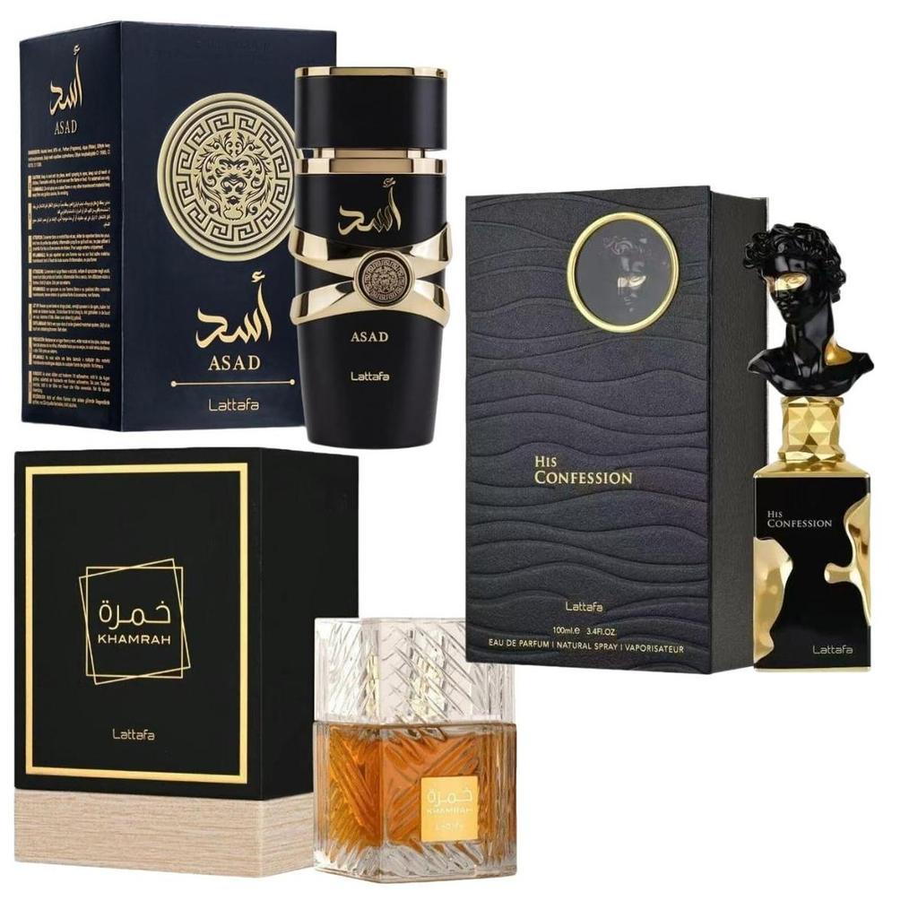 LATTAFA KHAMRAH / HIS CONFESSION / Lattafa Parfums Asad UNI 100 ml Nước hoa EDP Hương thơm Note Thơm