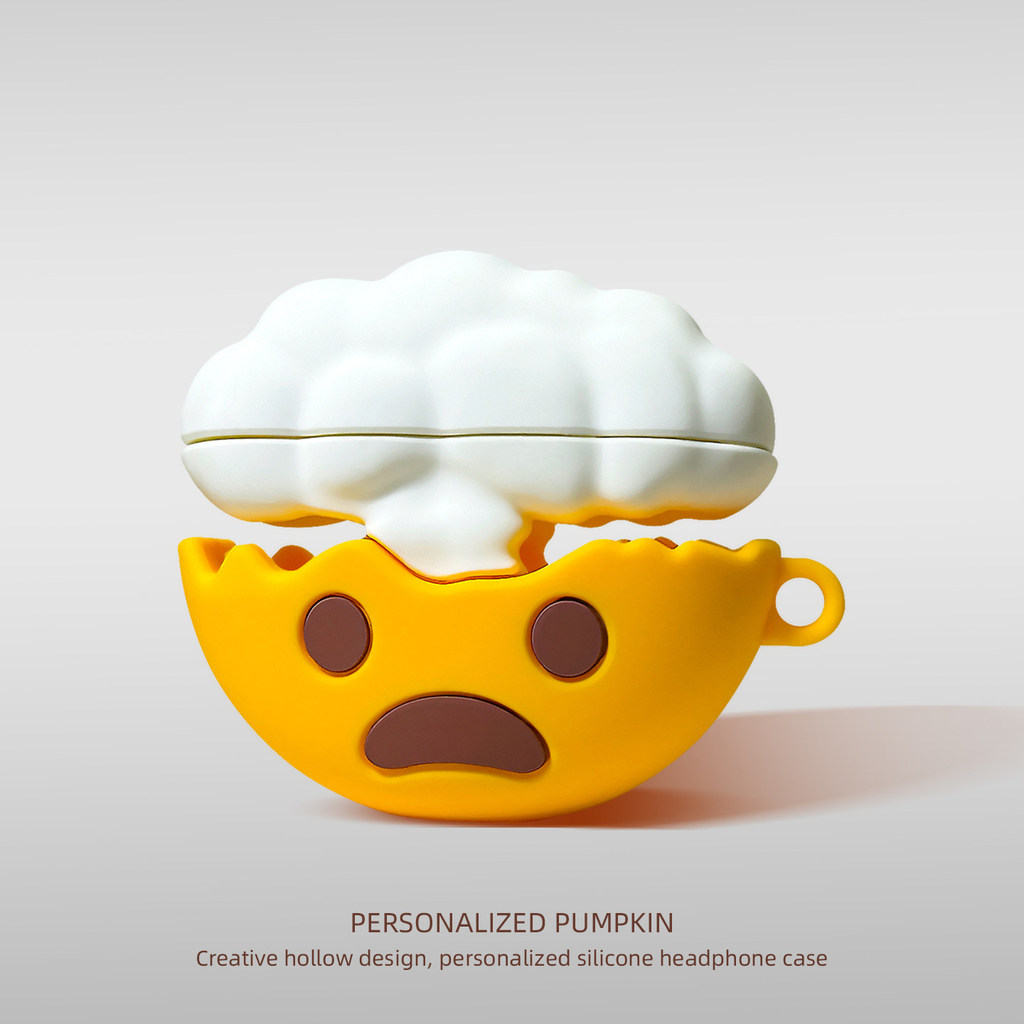 Bí ngô rỗng sáng tạo Thích hợp cho airpod Vỏ bảo vệ thế hệ thứ 4 airpodpro Vỏ tai nghe thế hệ thứ ha