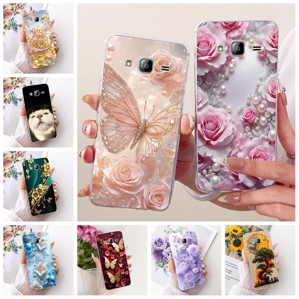 Ốp Lưng Trong Suốt Cho Samsung J3 2016 SM-J320A Bướm Thời Trang Dễ Thương Ngộ nghĩnh 2D Vỏ Sơn Cho S