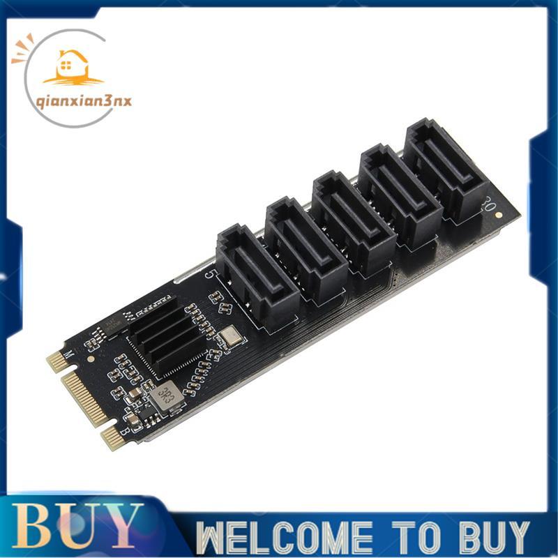 Chip JMB585 M.. 2 NVME PCIE 3.0 đến 6Gbps Thẻ Mở Rộng 5 Cổng Mở Rộng Ổ Cứng PCI-E Adapter Riser Card
