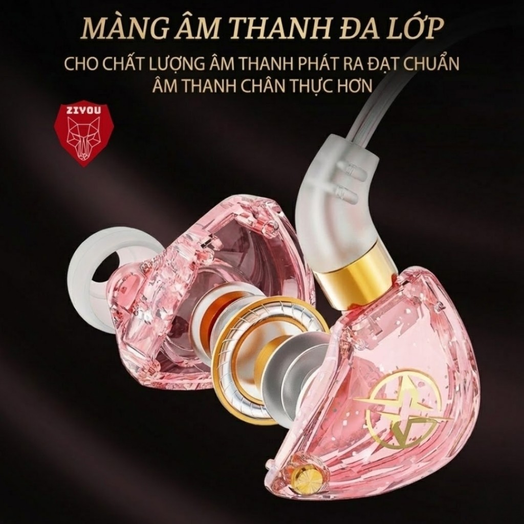 Tai Nghe Nhét Tai ZIYOU X6 Premium, Chống Ồn Cực Tốt, Âm Thanh Super Bass, Tích Hợp Mic Chơi Game