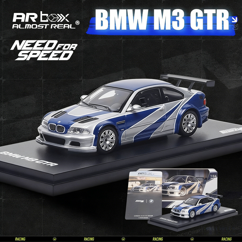 Almost Real-AR 1/64 "Need For Speed"BMW M3 GTR E46 Genuine Authorized Mô Hình Xe Mô Phỏng Quy Mô Nhỏ