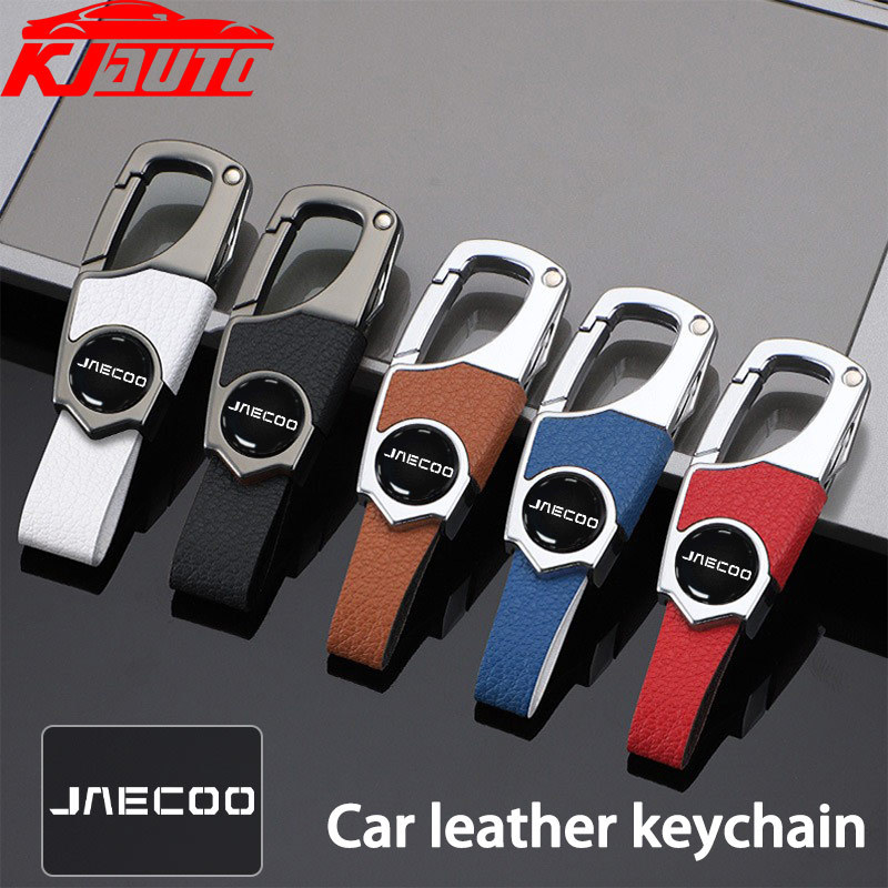 Jaecoo Móc Khóa Xe Da Chìa Khóa Fob Giá Đỡ Với Ẩn Mini Dao Móc Khóa Kim Loại Móc Khóa Cho Jaecoo 5 6