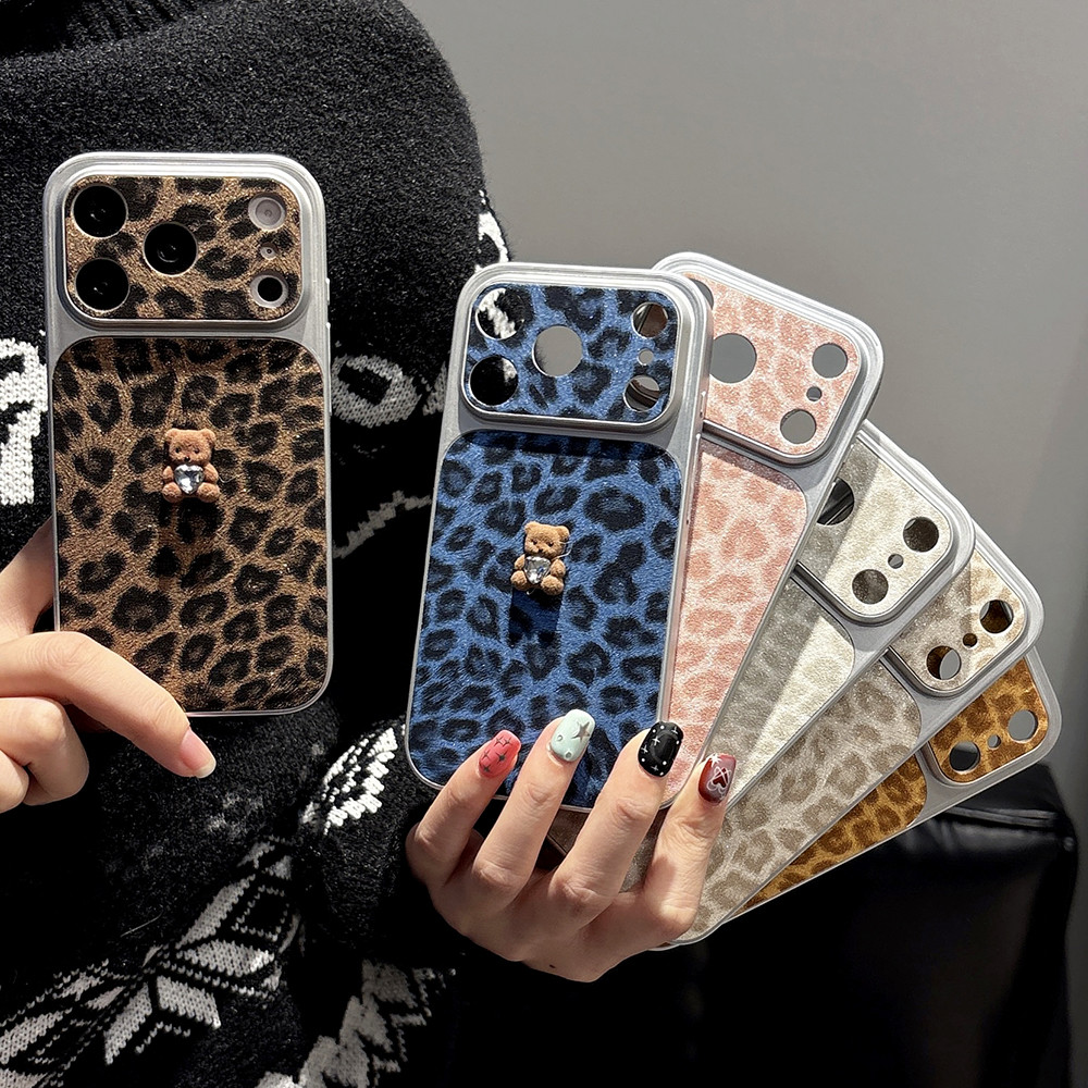 Ốp Điện Thoại In Hình Da Báo Thời Trang Cho IPhone 16 Pro Max 17 ProMax IP 15 Pro Max 13 PRM 14 PM Ố