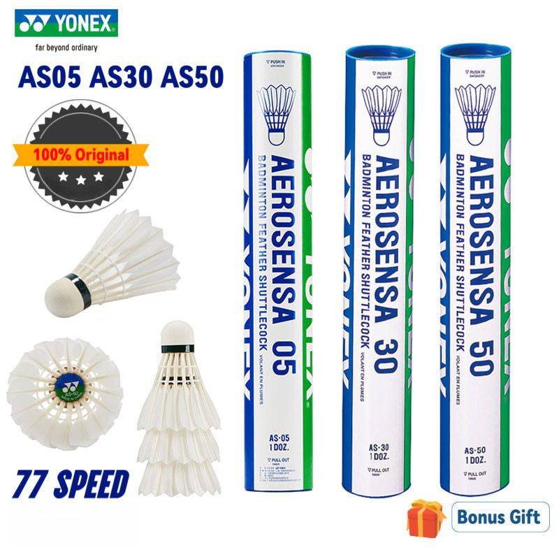 Cầu Lông YONEX Chính Hãng AS05-AS30-AS50 - Bộ 12 Bóng Bền, Chuyên Nghiệp, Phù Hợp Cả Trong Nhà Và Ng