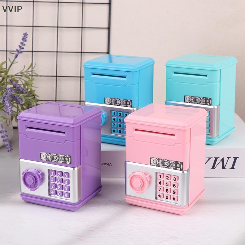 Vvvn Kids Password Piggy Bank - Hộp đựng tiền xu ATM Mini dành cho đồ chơi sinh nhật trẻ em QDD