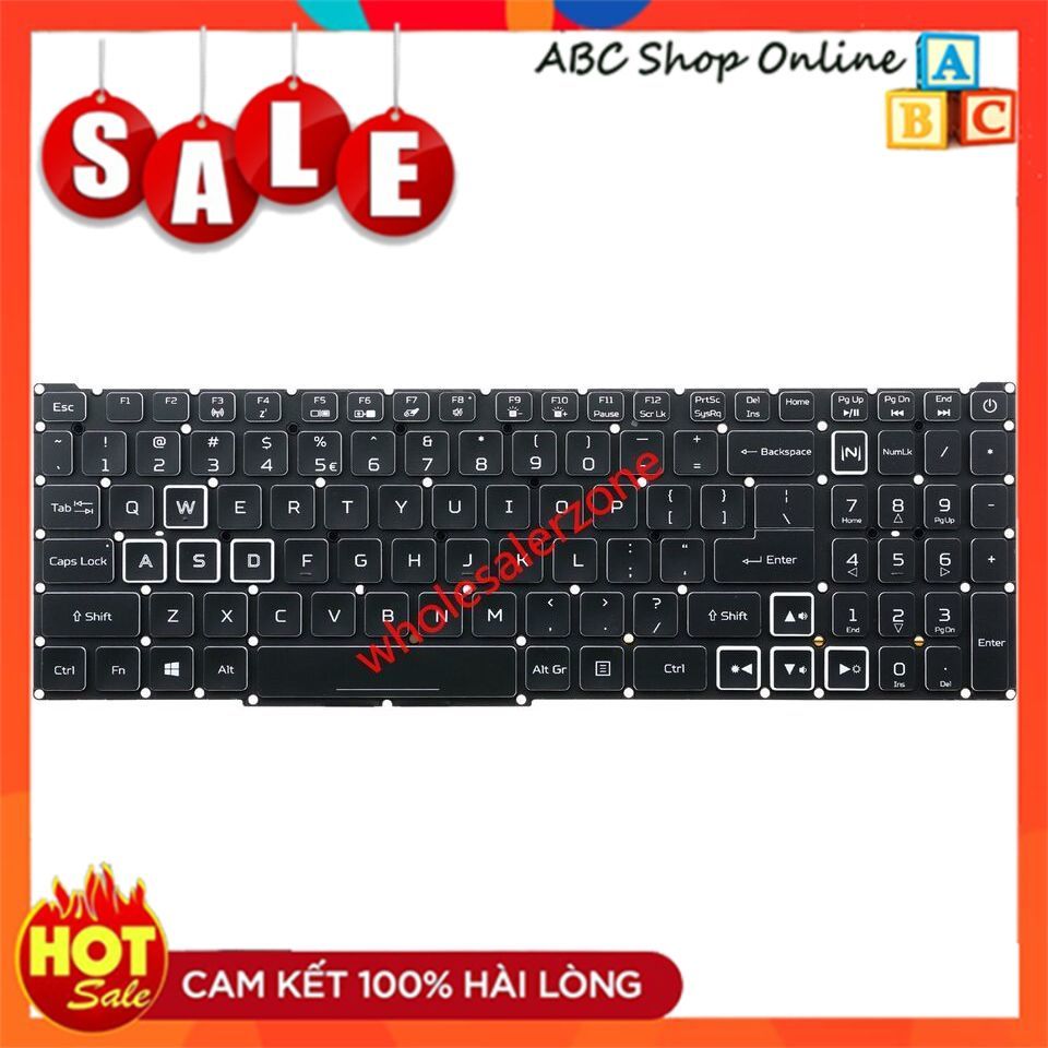 Bàn Phím Keyboard Acer Predator Helios 300 PH315-52 PH315-53 PH315-54 PH317-54 N20C3 Led RGB Cáp Nhỏ