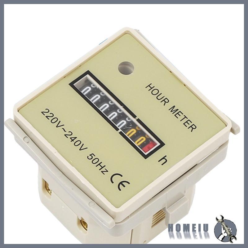 HOMEIU Đồng hồ đếm giờ Bộ đếm hẹn giờ 220-240V 50Hz Đồng hồ đếm giờ hoạt động cho máy móc công nghiệ