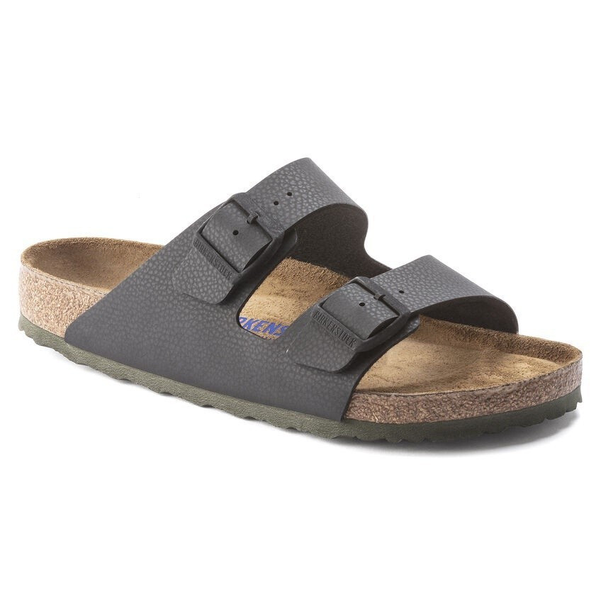 Birkenstock ARIZONA đế mềm birok-flor nam Dép rộng thông thường ở đất đen sa mạc