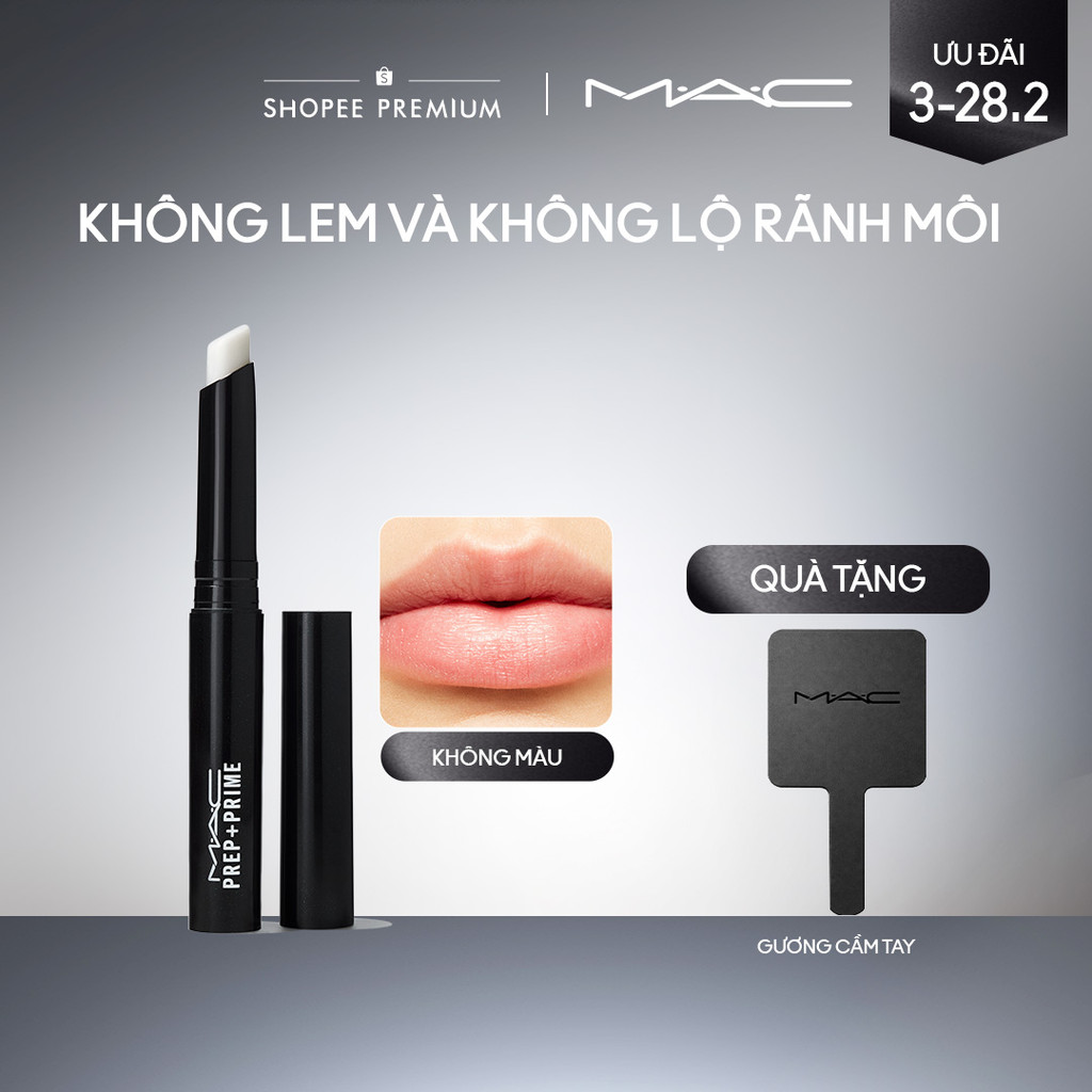 Son lót môi cấp ẩm mịn mượt và giúp lên màu son chuẩn xác MAC Prep + Prime Lip - Lip Balm 1.7g