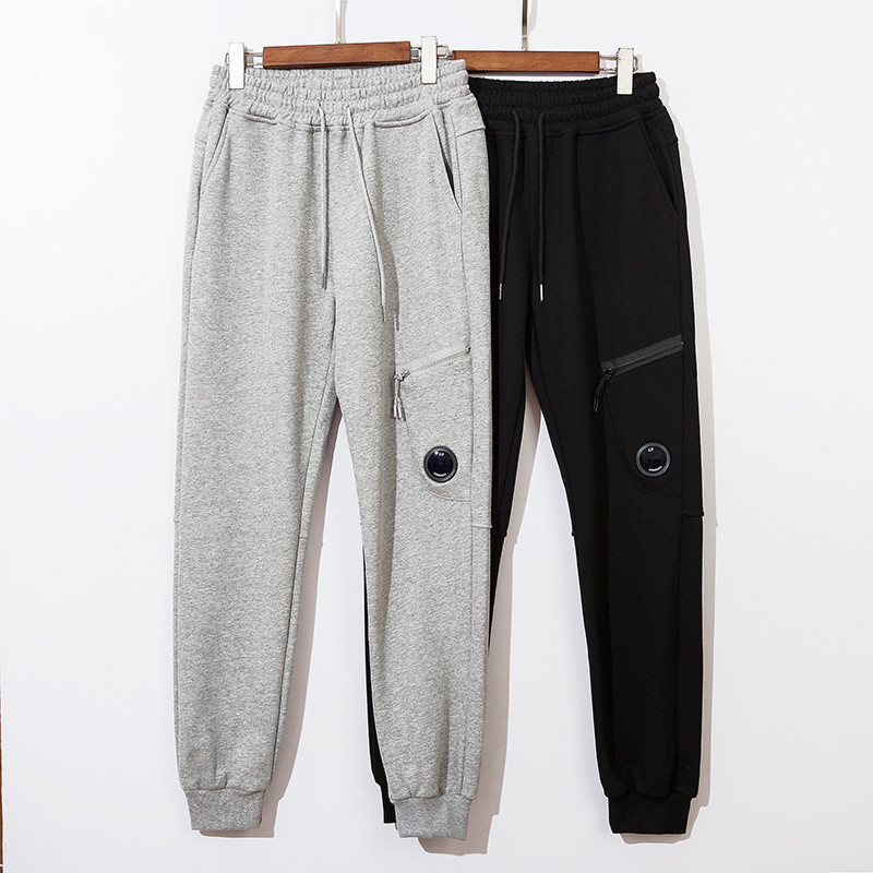 9TMW CP Functional Lens Design Pocket Zipper Unisex Loose Simple Solid Color Sports Pants Sweatpants