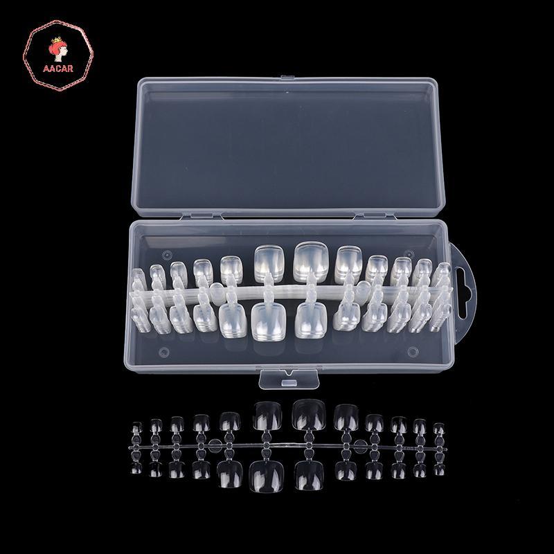 AACAR 120 / 504 CÁI Bấm vào móng chân với bộ keo dán móng tay, không có tập tin Gel mờ Mũi móng tay 