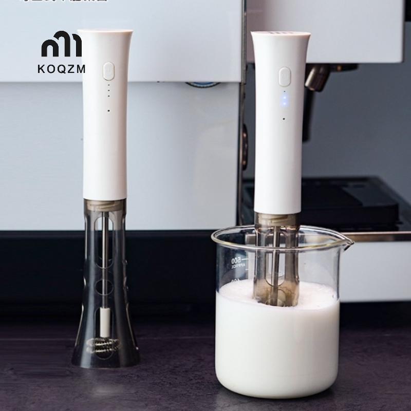 [KOQZM] Máy tạo bọt sữa Máy trộn điện không dây, tay - Free 2 - In - 1 Whisk, 3 - Tốc độ có thể sạc lại để nướng / pha cà phê [mới]