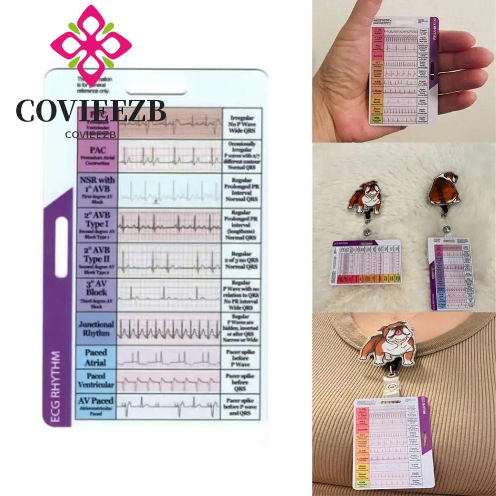 Thước đo tự đo COVIEEZB Ecg, Ecg nhựa giải thích ECG / EKG / Thẻ bỏ túi nhịp điệu ekg, Đo chính xác 